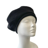 Black Fashion Fleece Beret Hat for Women