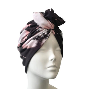 Black Floral Soft Ready Wear Turban