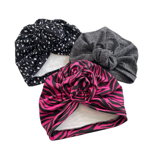 Black, Grey and Pink Turban Bundle