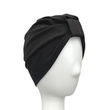 Black Jersey Knit Turban Hat