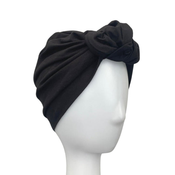 Black Knot Turban Head Wrap