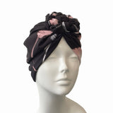 Black Patterned Chain Knot Head Wrap