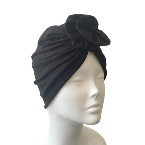 Black Rosette Turban