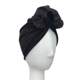 Black Rosette Turban for Women