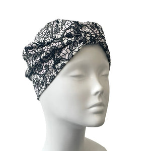 Black and White UV Coated Turban 