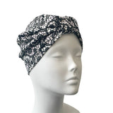 Black and White UV Coated Turban 