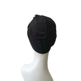 Black front knot turban