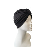 Black front knot turban