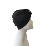 Black front knot turban