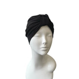 Black front knot turban