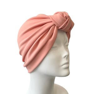 Blush Pink Stretchy Knotted Turban Hat