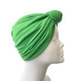 Bright Green Knot Hair Turban for Women