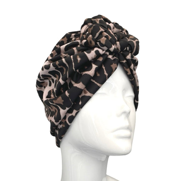 Brown Leopard Fashion Headwrap 