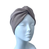 Camel beige brushed wool turban twist headband