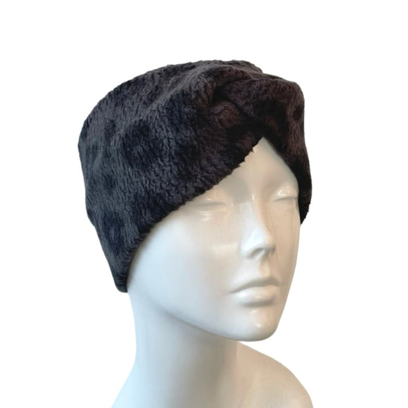 Charcoal Patterned Fleece Earmuffs