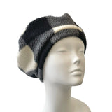 Checkered Warm Winter Fleece Beret Hat