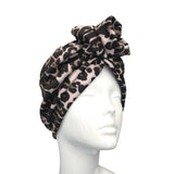 Cheetah Animal Print Retro Knot Turban Hat 