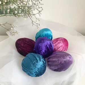 Colourful Velvet Easter Eggs