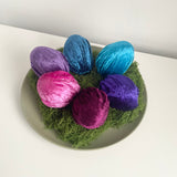 Colourful Velvet Easter Eggs