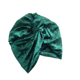 Green Crushed Velvet Turban Twist