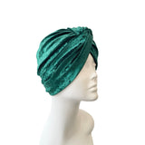 Green Crushed Velvet Turban Twist