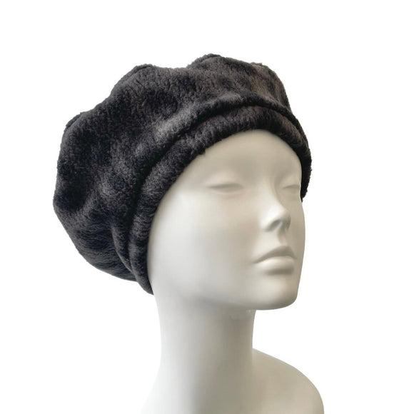 Cute Funky Charcoal Fashion Fleece Winter Beret