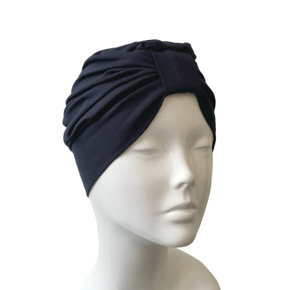 Dark Blue Hair Care Turban