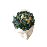 Dark Green Christmas Chain Knot Headband