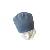 Dusky Blue Bamboo Seamless Jersey Turban Beanie Hat with Detachable Headband