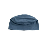 Dusky Blue Bamboo Seamless Jersey Turban Beanie Hat with Detachable Headband