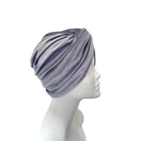 Dusky Lilac Stretch Velvet Turban Twist