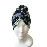 Oversized Floral Knot Turban Hat for Women