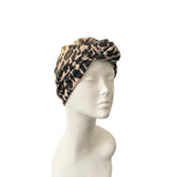 Leopard Crepe Jersey Turban Hat