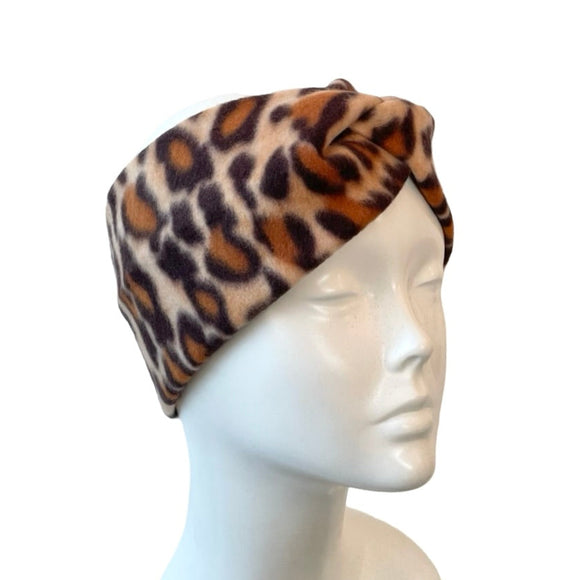 Leopard Print Fleece Ear Warmers