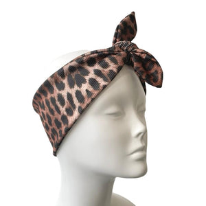 Leopard Print Tie Up Headband