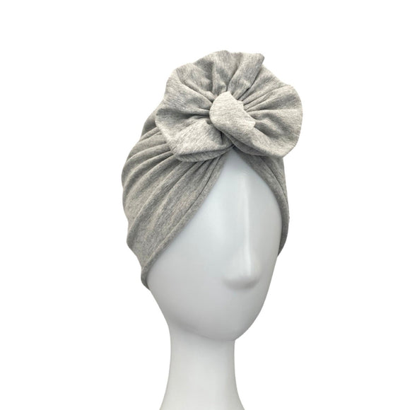 Light Grey Stretch Jersey Turban