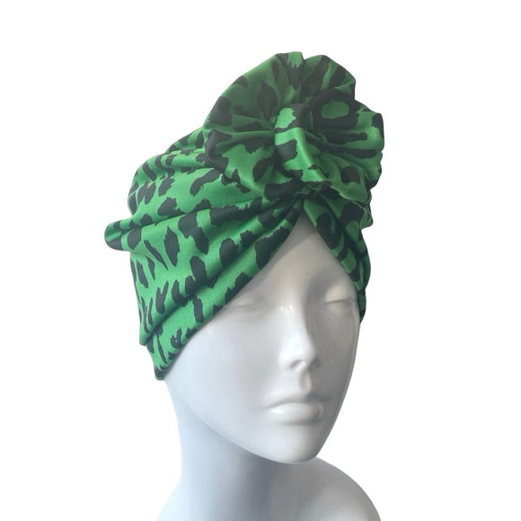 Lightweight Cheetah Print Turban Hat for Adults