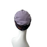 Lilac Turban Beanie Hat with Patterned Headband 