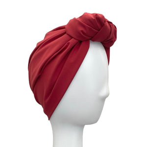 Maroon Prettied Adult Turban Head Wrap 