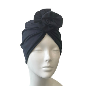 Navy  Rosette Turban