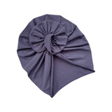 Navy Cotton Rosette Full Head Turban