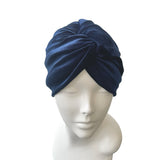 Navy Blue Velvet Vintage Style Twisted Hair Turban