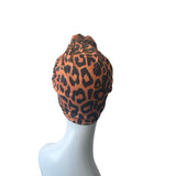 Rust Orange Women's Leopard Hair Turban