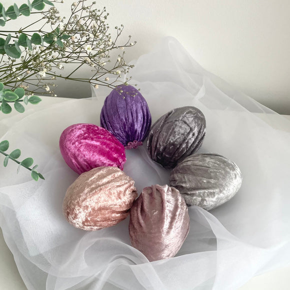 Pastel Velvet Easter Eggs