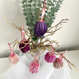 Pink Velvet Hanging Easter Eggs