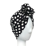 Polka Dot Retro Rosette Turban Hat 