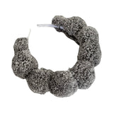 Silver Grey Pom Pom Festival Crown