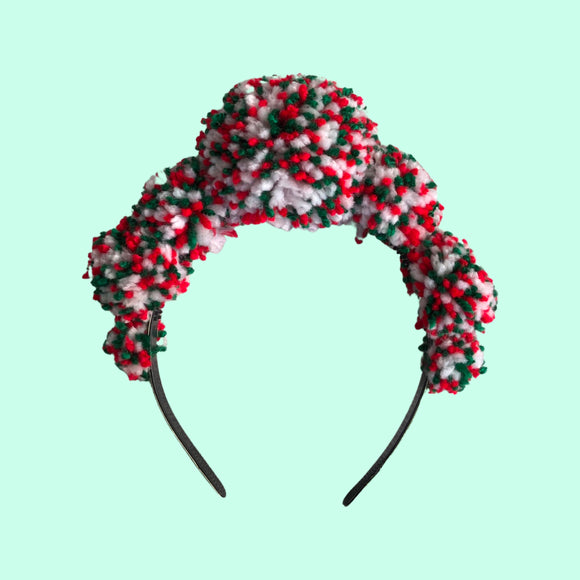 Multicolour Pompom Festival Headband Crown