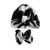 Pre Tied Plisse Jersey Bow Turban