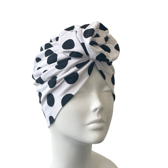 Prettied Dotted Turban Hat for Women